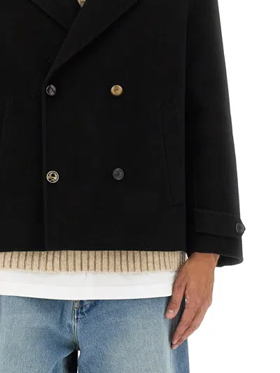 Moschino Blazer Featuring Notched Lapels And Button Detailing In Black