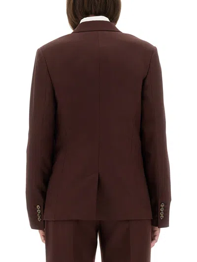 Paul Smith Tailored Jackets With Back Vent And Flap Pockets In Brown