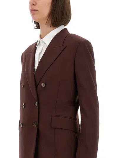 Paul Smith Tailored Jackets With Back Vent And Flap Pockets In Brown