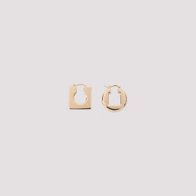 Jacquemus Rond Carre Asymmetric Hoop Earrings