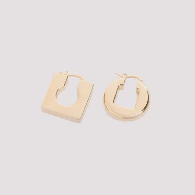 Jacquemus Rond Carre Asymmetric Hoop Earrings