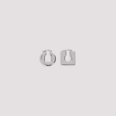 Jacquemus Silver Rond Carre Earrings In Silver