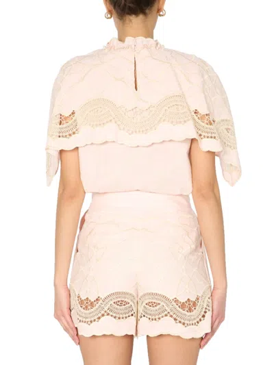 Alberta Ferretti Alberta Ferreti Embroidered Cape Top