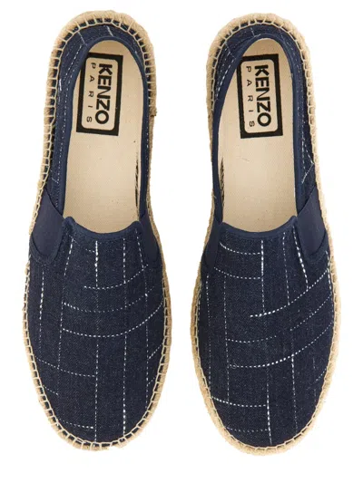 Kenzo Logo Embroidered Round Toe Espadrilles