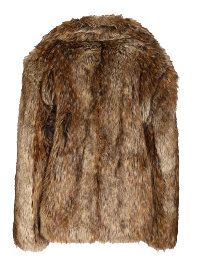 Mm6 Maison Margiela Acrylic Jacket Synthetic Fur In Multi