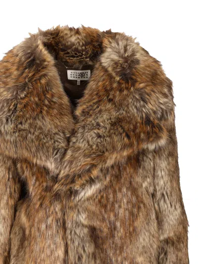 Mm6 Maison Margiela Acrylic Jacket Synthetic Fur In Multi