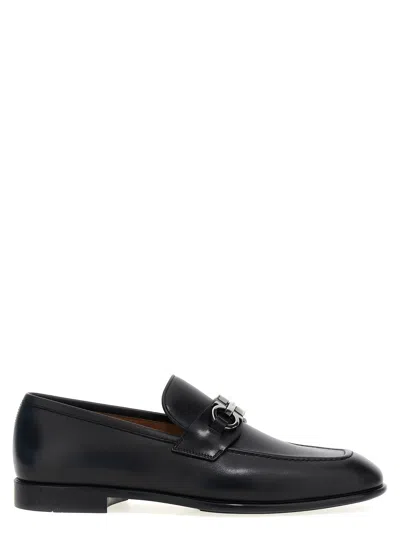 Ferragamo Gancini-buckle Leather Loafers