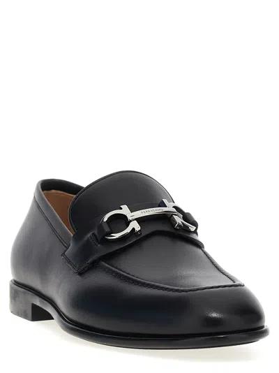 Ferragamo Gancini-buckle Leather Loafers