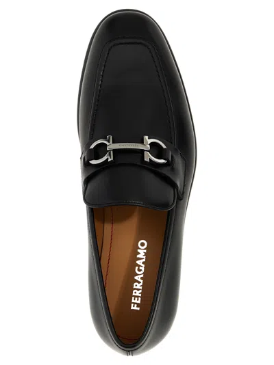 Ferragamo Gancini-buckle Leather Loafers
