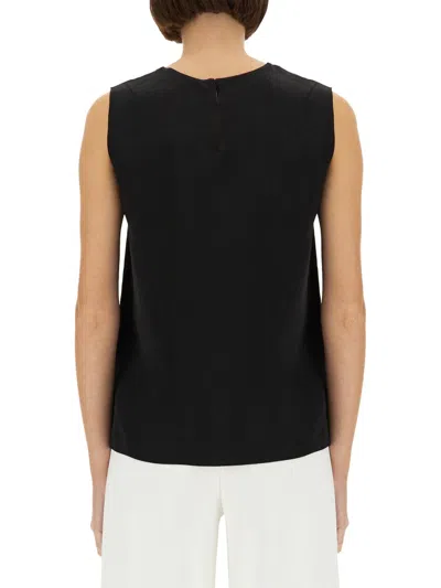 Theory Top In Georgette In Black