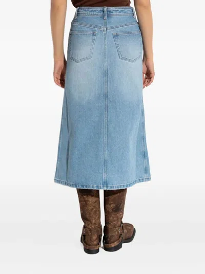 Apc A.p.c. Georgia Midi Denim Skirt Clothing In Blue