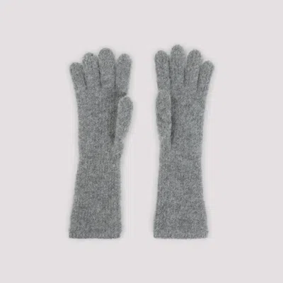 Jacquemus Les Gants Gros Grain Alpaca Blend Gloves In Gray