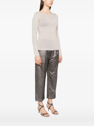 Brunello Cucinelli Women Cashmere Boat-neck Sweater In Neutral