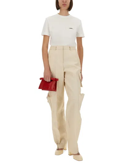 Jacquemus Relaxed-fit Cotton T-shirt With Subtle Logo In White