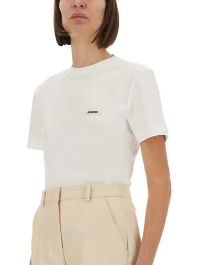 Jacquemus Relaxed-fit Cotton T-shirt With Subtle Logo In White