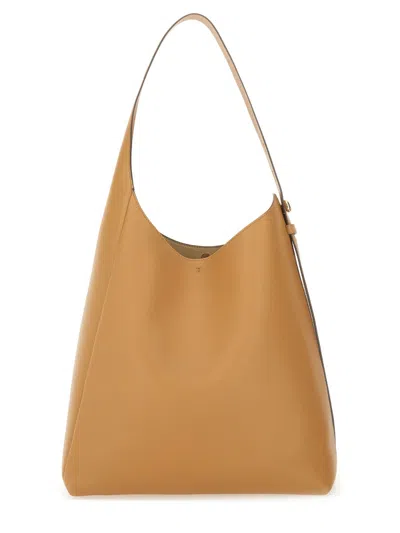 Tory Burch Camel Leather Romy Shopping Bag