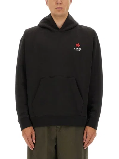 Kenzo Boke Flower Oversize Hoodie In Black