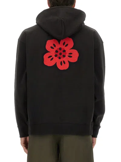 Kenzo Boke Flower Oversize Hoodie In Black