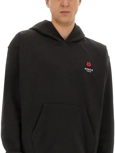 Kenzo Boke Flower Oversize Hoodie In Black