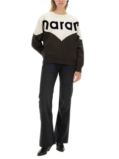 Isabel Marant Étoile Isabel Marant Etoile Houston Sweatshirt With Flocked Logo In Multi