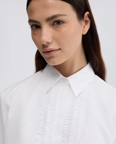 Aspesi Cotton Shirt With Ruches In White