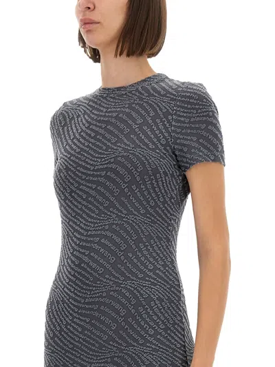 Alexander Wang Mini Dress In Graphite In Gray