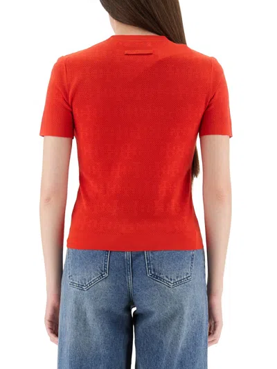Tory Burch Jacquard T Monogram Jersey In Red