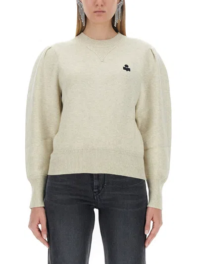 Isabel Marant Étoile Kelaya Sweater With Balloon Sleeves In White