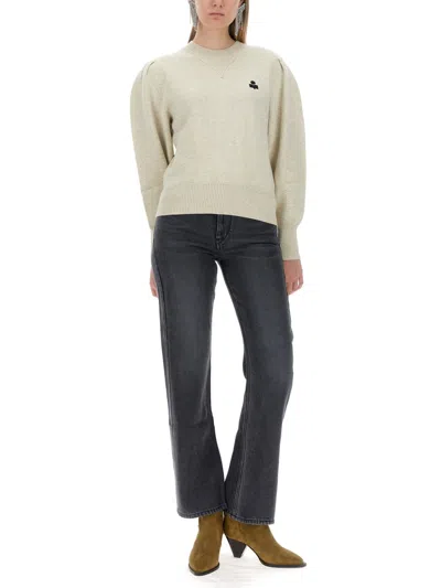 Isabel Marant Étoile Kelaya Sweater With Balloon Sleeves In White