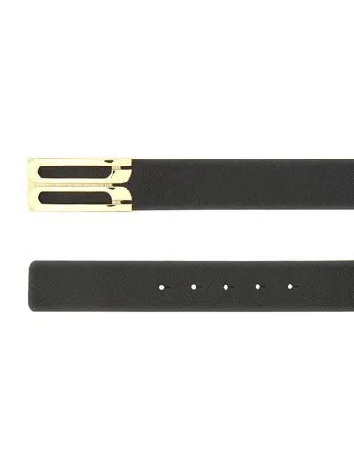 Victoria Beckham Leather Belt Adjustable Gold-tone Buckle
