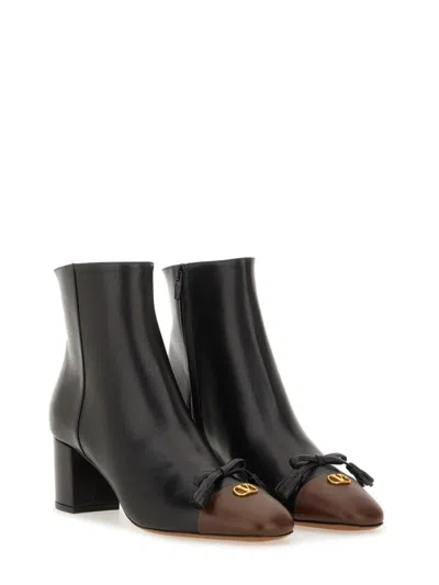 Valentino Bow Detail Block Heel Ankle Boots