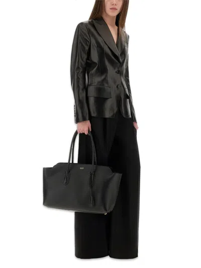 Tom Ford Wool Jacket With Notched Lapels And Front Pockets In Black