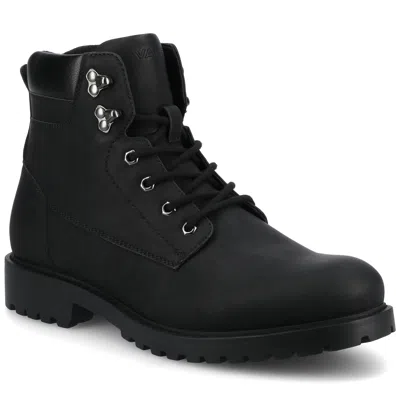 Vance Co. Mens Block Heel Combat Boots In Black