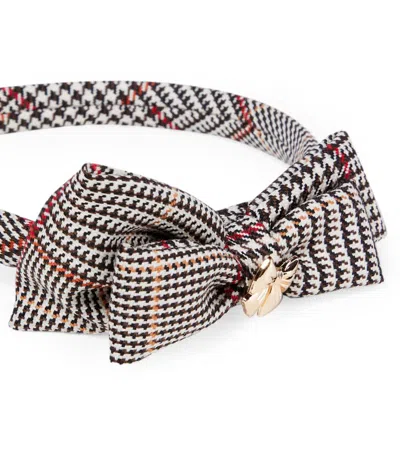 格纹蝴蝶结发箍