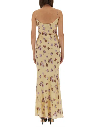 Self-portrait Floral Embellished Viscose Maxi Dress In Nude
