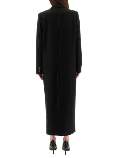 Moschino Long Tailored Coat In Black