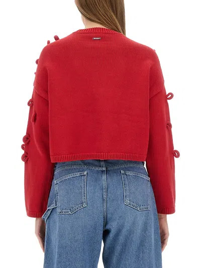 Jw Anderson J. W. Anderson Loop Cropped Jersey In Red
