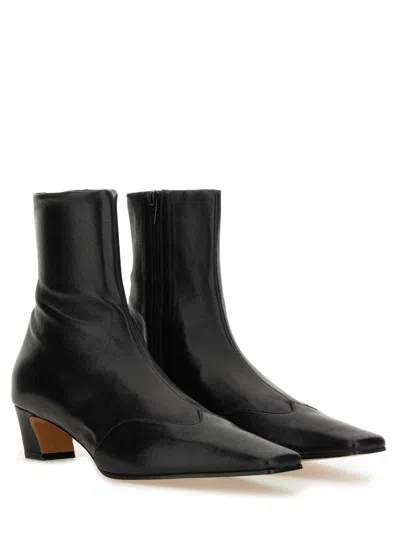 Khaite Nevada Stretch Leather Ankle Booties