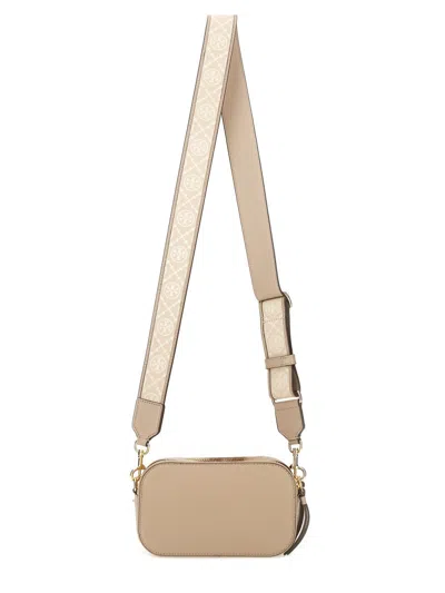 Tory Burch Mini Leather Camera Bag With Adjustable Strap In Neutral