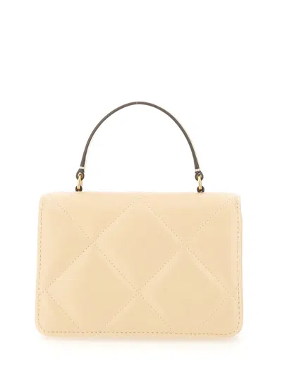 Tory Burch Mini Kira Diamond Quilt Top-handle Crossbody In Neutral