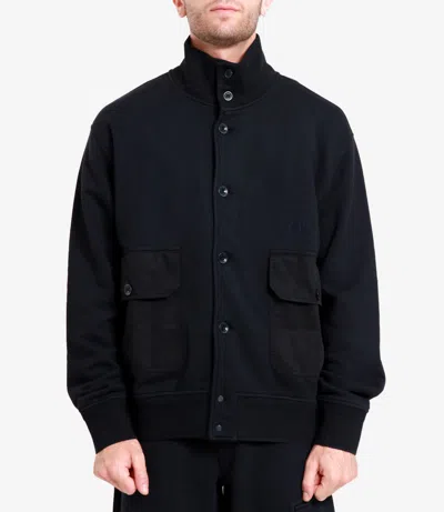 C.p. Company C.p.company Full Button Sweatshirt In Black