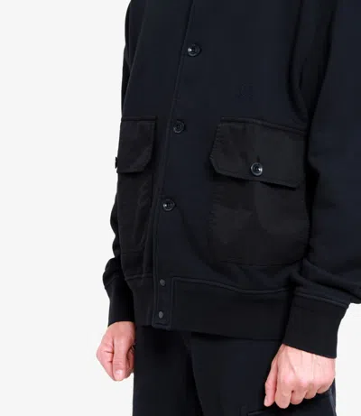 C.p. Company C.p.company Full Button Sweatshirt In Black