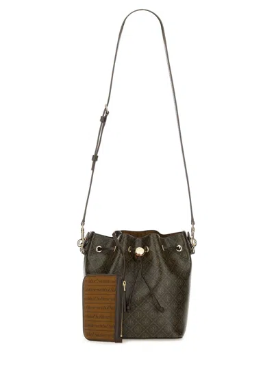 Tory Burch T Monogram Coated Canvas Mini Bucket Bag French Press