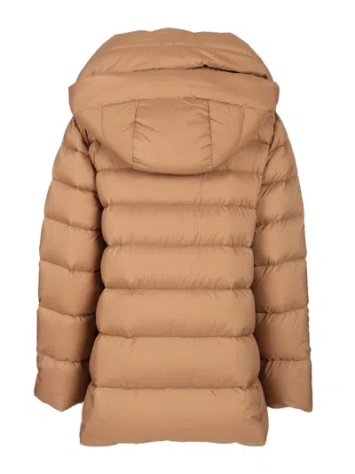 Moorer Puffer Jackets With Hood And Pockets In White