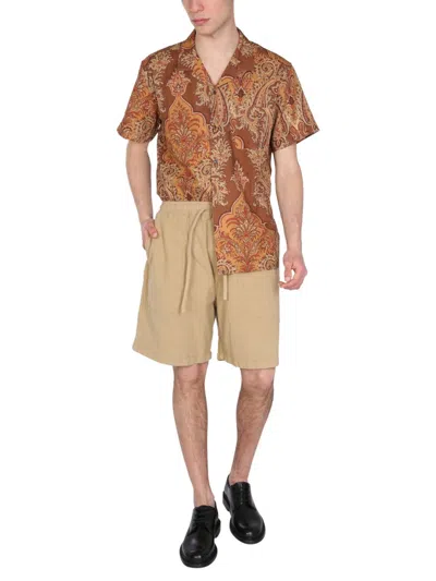 Ymc You Must Create Ymc Paisley Jacquard Shorts In Neutral