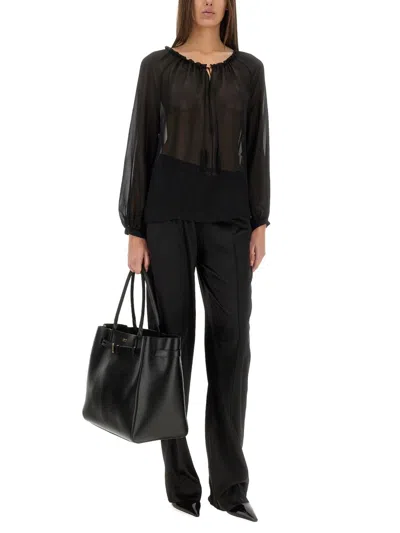 Tom Ford Black Straight Cut Trousers In Black