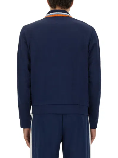 Casablanca Pique Truck Jacket In Blue