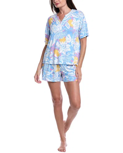 Ellen Tracy 2pc Top & Short Set In Multi