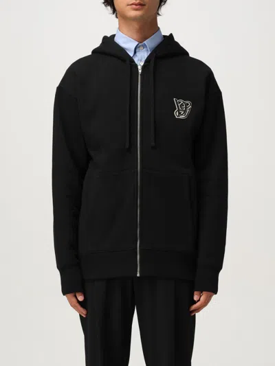Valentino Logoed Cotton Hoodie Kangaroo Pockets In Black