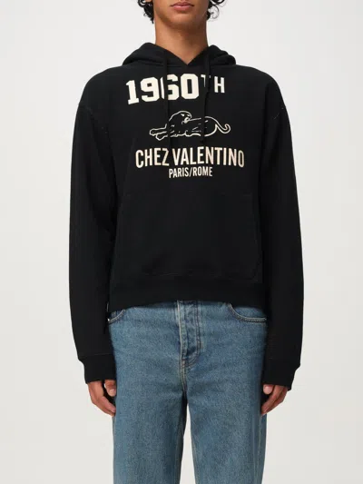 Valentino Garavani Hoodie With Logo Print In Black